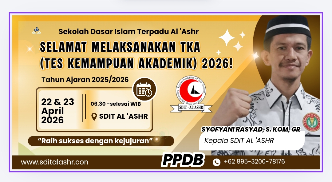 Kegiatan pendidikan di SDIT Al ‘Ashr dalam rangka TKA SD